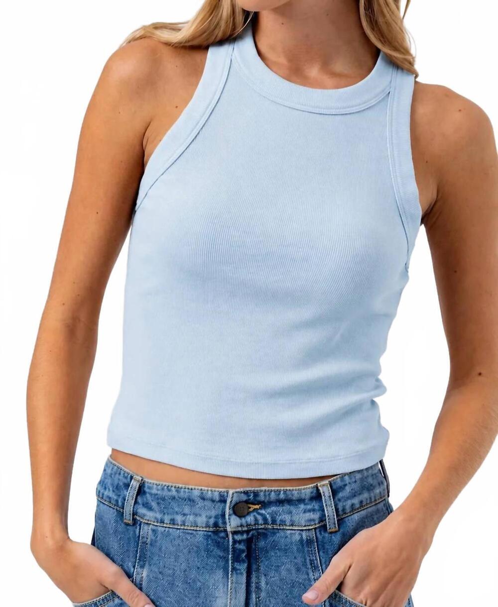 NEW SUNDAYS tina crew neck tank top in airy blue
